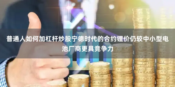 普通人如何加杠杆炒股宁德时代的合约锂价仍较中小型电池厂商更具竞争力